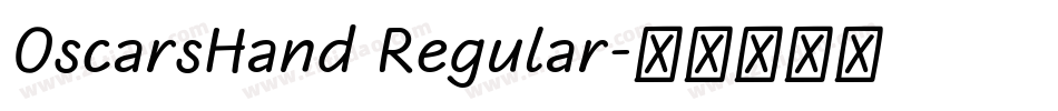 OscarsHand Regular字体转换